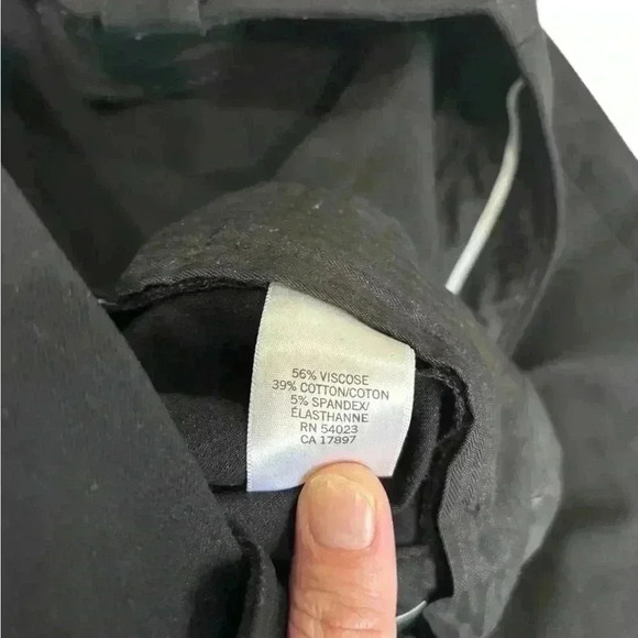 Banana Republic Martin Fit Black Pants Mid Rise Straight Size 2 - Picture 5 of 10